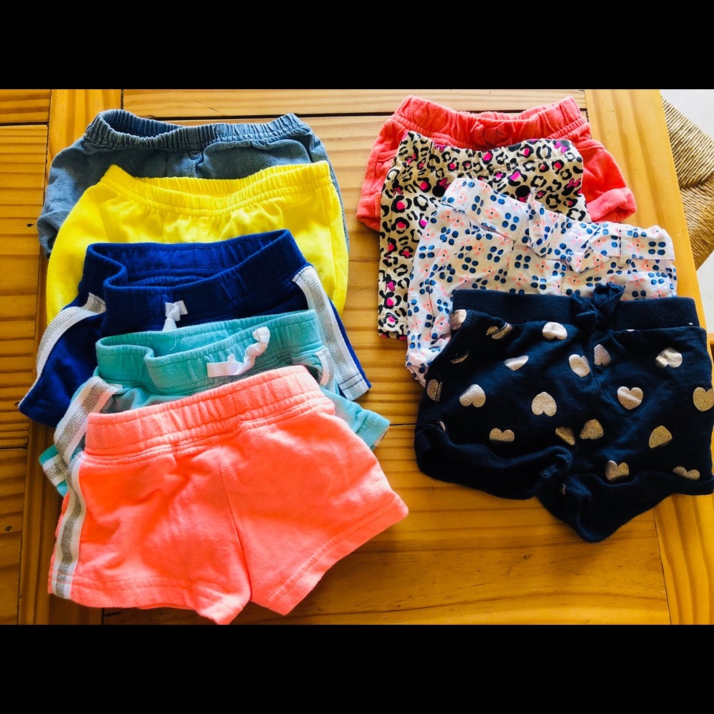 Baby Summer shorts Lot.  size newborn & 0-3 mos